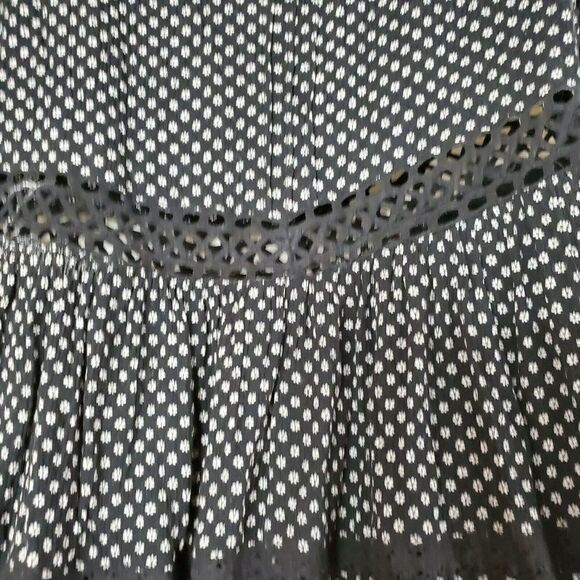 Free People Retro A Line Dress Black And White Womens Small Rayon - Picture 5 of 9